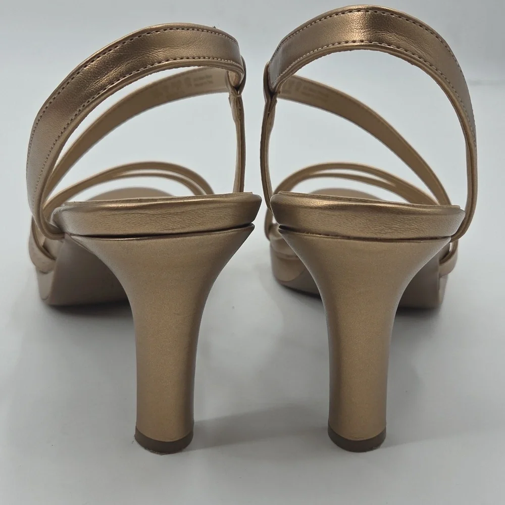 Elegant Naturalizer Bronze Strappy Heels - Picture 13 of 16